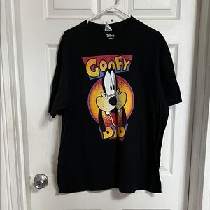 Disney Goofy Dad Black and Yellow Mens T-Shirt